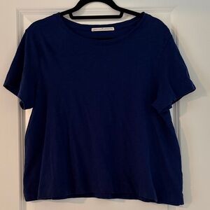 Peruvian Connection Navy Cotton Short Sleeve Tee